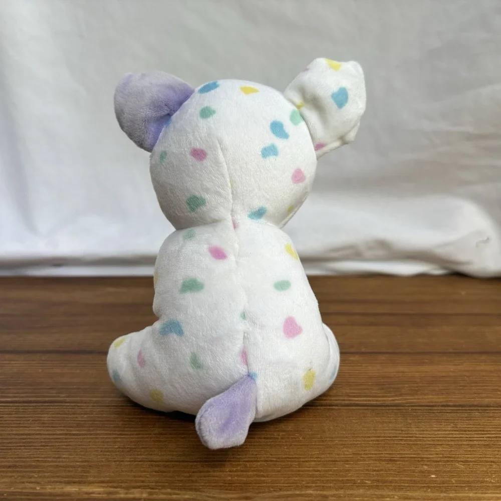 TY Beanie Babies Sprinkles White Confetti Puppy Dog Plush Stuffed Animal Toy